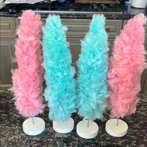 ASHLAND COTTON CANDY FLUFFY TREES LOT OF 4 NWT